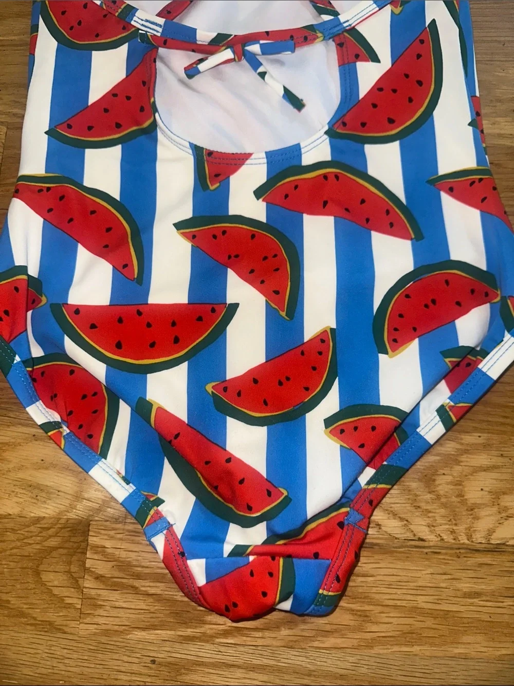 Hanna Andersson Watermelon Print One-Piece Swimsuit sz 130 US 8